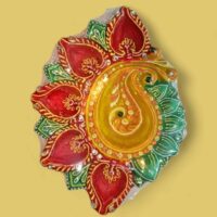 Colorful Tray Diya