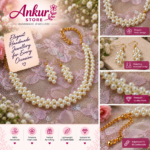 Elegant Pearl Handmade Necklace & Earrings Set